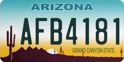 AZ license plate AFB4181