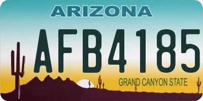AZ license plate AFB4185