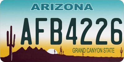 AZ license plate AFB4226