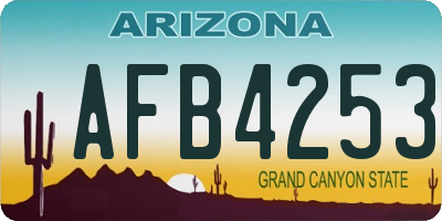 AZ license plate AFB4253
