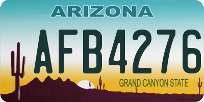 AZ license plate AFB4276