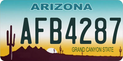 AZ license plate AFB4287