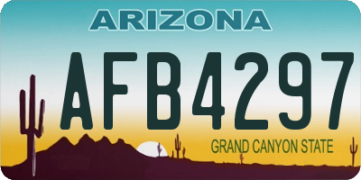 AZ license plate AFB4297