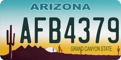 AZ license plate AFB4379