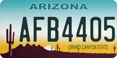 AZ license plate AFB4405