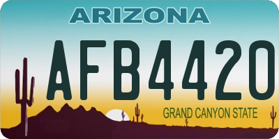 AZ license plate AFB4420