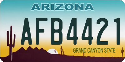 AZ license plate AFB4421