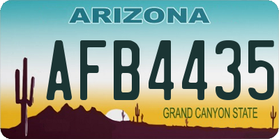 AZ license plate AFB4435