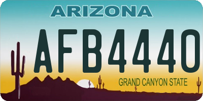 AZ license plate AFB4440