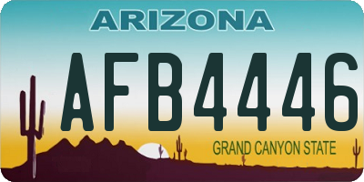 AZ license plate AFB4446