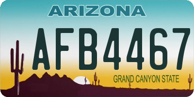 AZ license plate AFB4467