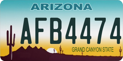 AZ license plate AFB4474