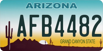 AZ license plate AFB4482