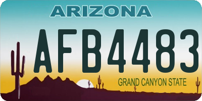 AZ license plate AFB4483