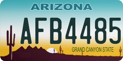 AZ license plate AFB4485