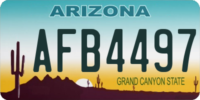 AZ license plate AFB4497