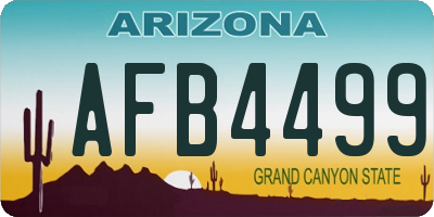 AZ license plate AFB4499