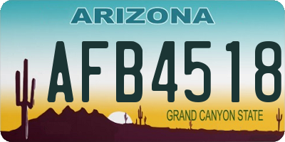 AZ license plate AFB4518
