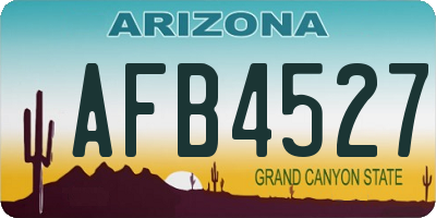 AZ license plate AFB4527