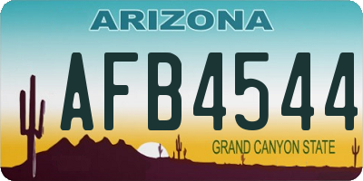 AZ license plate AFB4544