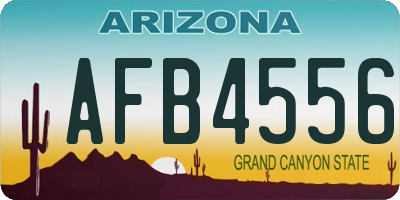 AZ license plate AFB4556