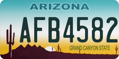 AZ license plate AFB4582