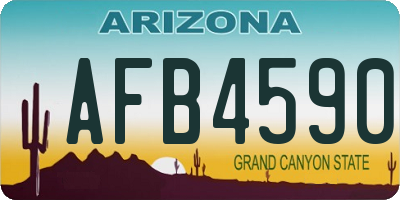 AZ license plate AFB4590