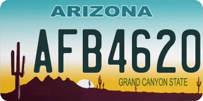 AZ license plate AFB4620