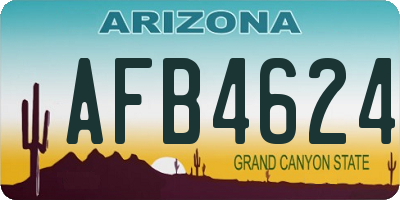 AZ license plate AFB4624