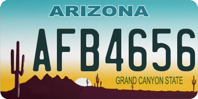 AZ license plate AFB4656
