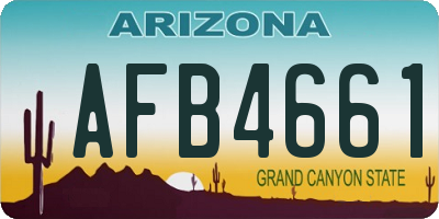 AZ license plate AFB4661
