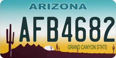 AZ license plate AFB4682