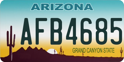 AZ license plate AFB4685