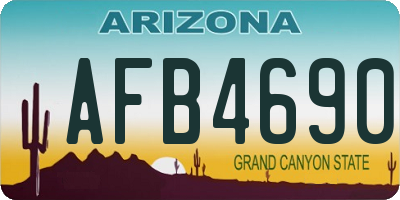 AZ license plate AFB4690