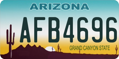 AZ license plate AFB4696
