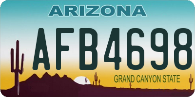 AZ license plate AFB4698