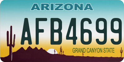 AZ license plate AFB4699