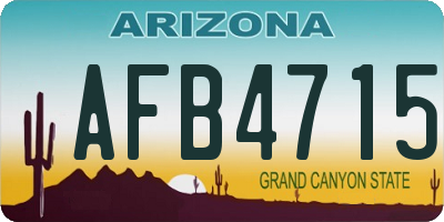 AZ license plate AFB4715