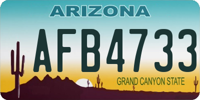 AZ license plate AFB4733