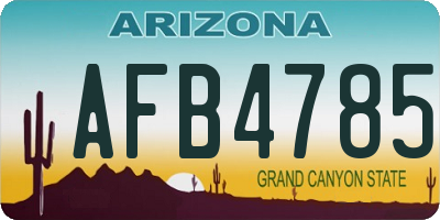 AZ license plate AFB4785