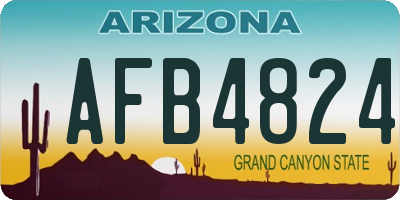 AZ license plate AFB4824