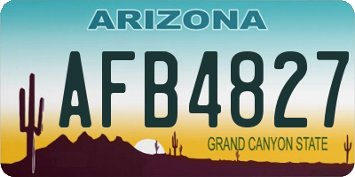AZ license plate AFB4827