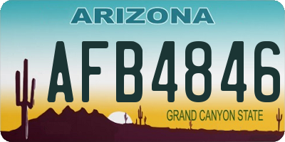 AZ license plate AFB4846