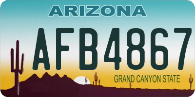 AZ license plate AFB4867