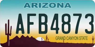 AZ license plate AFB4873