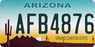 AZ license plate AFB4876