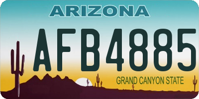 AZ license plate AFB4885