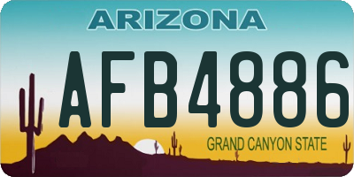 AZ license plate AFB4886