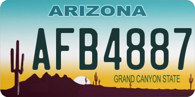 AZ license plate AFB4887