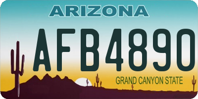 AZ license plate AFB4890